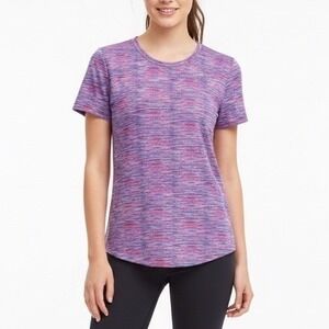 Starting Point T Shirt Womens Large Multicolor Space Dye Short Sleeve Crew Neck‎